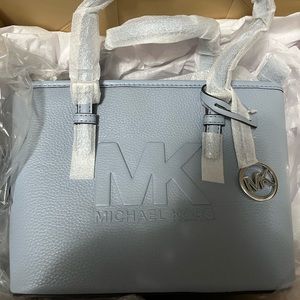 New Michael Kors pale blue tote bag authentic
